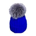 Listenwind Kids Solid Beanie Hats Pom Pom for Children Crochet Cable Knit Toddler Skull Hat Baby Ski Cap for Girls Boys