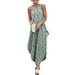 VONDA Women's Spaghetti Irregular Bohemian Floral Sundress Holiday Party Cocktail Dresses