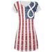 American Metis Flag Distressed Juniors V-Neck Beach Cover-Up Dress