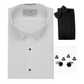 Wing Collar Tuxedo Shirt, Cummerbund, Bow-Tie, Cuff Links & Studs Set