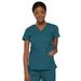 Dickies EDS Signature Scrubs Top for Women Mock Wrap Plus Size 85820, 2XL, Caribbean Blue