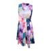 DKNY Women's Watercolor-Print Asymmetrical Scuba Dress