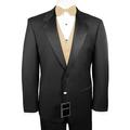 Neil Allyn 7-Piece Formal Tuxedo with Pleated Front Pants, Shirt, Champagne Vest, Bow-Tie & Cuff Links. Prom, Wedding, Cruise