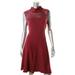 Anne Klein Womens Sleeveless Lace Inset Cowl Neck Fit & Flare Dress 12