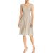 Adrianna Papell Womens Double V Nack Beaded Cocktail Dress