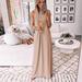 New Women's Hanging Neck Sling Big Swing Dress Solid Color Sexy Dress