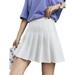 Calsunbaby Women Korean Solid Pleated Mini Skirt Y2k Bottoms High Waist Skirt