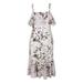 RACHEL Rachel Roy Womens Pink Multi Floral-Print Spaghetti Strap Ruffled Sheath Dress 2