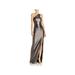 Aidan by Aidan Mattox Womens Metallic Cut-Out Formal Dress