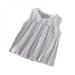 Hazel Tech Sleeveless Shirts Summer Girls Blouses Tops Linen Cotton Lace Casual Baby Girl Shirts for Children Kids Clothing Shirts
