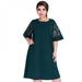 ZAVAREA Big Size Solid Lace Dress Female Summer A-line Women Dress Summer Style Women Clothing Plus Size