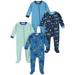 Gerber Baby & Toddler Boys Snug Fit Footed Cotton Pajamas 4-Pack (0/3M-5T)