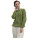 Aran Woollen Mills Women's Merino Wool Sweater Aran Knit Crew Neck Pullover