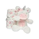 Cookies Zak & Zoey Baby Girls' 3 Piece Gift Set With Plush Stuffed Animal, Canvas Storage Basket, And Plush Blanket