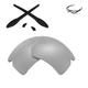 Walleva Titanium Polarized Lenses And Black Rubber Kit For Oakley Flak 2.0 XL Sunglasses