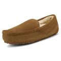 Dream Pairs New Soft Mens Au-Loafer Indoor Warm Moccasins Slippers Flats Shoes Au-Loafer-01 Tan Size 6.5