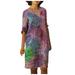 Follure Fashion Women Casual Plus Size V-Neck Floral Print Sleeveless Vest Linen Dress,summer dresses for women