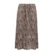 ZIYIXIN Chiffon Skirt Leopard Print Elastic Waist Loose Skirt Dress