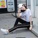 Women Side Striped Casual Pants Drawstring Loose Trousers Women Casual High Waist Black Pants Pantalon Femme New Fashion