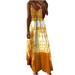 ClodeEU Fashion Women Summer V-Neck Casual Printing Loose Sleeveless Loose Long Dress