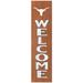 Texas Longhorns 12'' x 48'' Welcome Outdoor Leaner