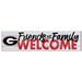 Georgia Bulldogs 10'' x 40'' Friends & Family Welcome Sign