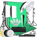 YISITONG Photography Umbrella Studio Lighting Kit 6.6ft x 10ft Background Support System 4x 135W Umbrellas Softbox Continuous Lighting Kit for Photo Studio Product,Portrait and Video Shoot Photography