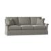 Fairfield Chair Olivia 91.5" Rolled Arm Sofa w/ Reversible Cushions Polyester/Other Performance Fabrics in Gray | 37 H x 91.5 W x 41 D in | Wayfair