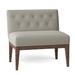 Slipper Chair - Fairfield Chair Granada 32" W Tufted Slipper Chair in Gray/White/Brown | 31 H x 32 W x 24.5 D in | Wayfair 2723-40_3157 73_Walnut