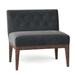 Slipper Chair - Fairfield Chair Granada 32" W Tufted Slipper Chair Polyester in Gray | 31 H x 32 W x 24.5 D in | Wayfair 2723-40_9953 62_Espresso