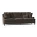 Fairfield Chair Kensington 90" Recessed Arm Sofa w/ Reversible Cushions Polyester/Other Performance Fabrics in Gray/Brown | Wayfair
