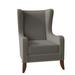 Wingback Chair - Fairfield Chair Constantine 31.75" W Top Grain Leather Wingback Chair in Red/Gray/Brown | 44 H x 31.75 W x 37 D in | Wayfair