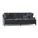 Fairfield Chair Kensington 90" Recessed Arm Sofa w/ Reversible Cushions Polyester in Gray/Brown | 35.5 H x 90 W x 37.5 D in | Wayfair