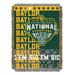 Northwest Baylor Bears 2021 National Men's Basketball Champions Woven Tapestry Throw Blanket Polyester in Green/Yellow | 60 H x 48 W in | Wayfair
