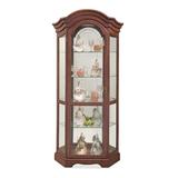 Lark Manor™ Anneus Curio Cabinet Wood/Glass in Brown | 78 H x 39 W x 13 D in | Wayfair 7EEF759D323C4FD0B7008BDEC950C854