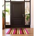 Matterly Colorstar Emperor Stripe 22 in. x 34 in. Machine Washable Indoor Door Mat Synthetics in Brown/Red | 36 H x 0.3 W x 0.3 D in | Wayfair