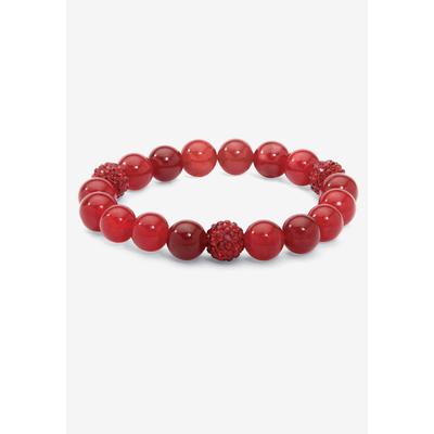 Women's Simulated Birthstones Agate Stretch Bracelet 8