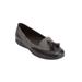 Extra Wide Width Women's The Aster Slip On Flat by Comfortview in Black Herringbone (Size 7 1/2 WW)