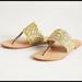 Anthropologie Shoes | Anthropologie Needlework Sandals | Color: Gold/Green | Size: 8