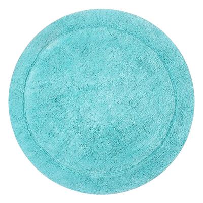 Bloomfield Round Bath Rug Collection by Home Weavers Inc in Turquoise (Size 30" ROUND)