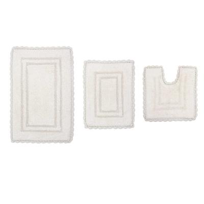 Casual Elegence 3 Piece Bath Rug Collection by Home Weavers Inc in Ivory
