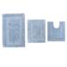 Classy Bathmat 3 Piece Bath Rug Collection by Home Weavers Inc in Blue