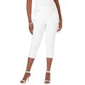 Plus Size Women's Comfort Waist Stretch Denim Capris by Jessica London in White (Size 26) Pull On Jeans Stretch Denim Jeggings