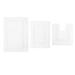 Classy Bathmat 3 Piece Bath Rug Collection by Home Weavers Inc in White