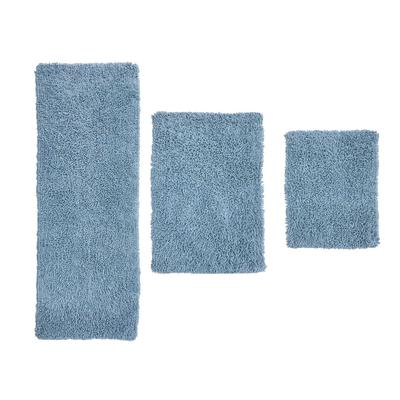 Fantasia 3 Piece Set Bath Rug Collection by Home Weavers Inc in Blue