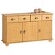 Idimex - Buffet colmar commode bahut vaisselier meuble bas rangement avec 2 tiroirs et 3 portes, en
