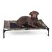 Original Pet Cot Elevated Pet Bed, 30" L X 42" W X 7" H, Realtree Edge, Large, Brown