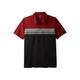 Men's Big & Tall No sweat Polo by KingSize in Deep Burgundy Colorblock (Size 2XL)