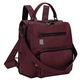 RAVUO Backpacks for Women, PU Leather Rucksack Stylish Backpack Handbags for Ladies Casual School Daypack Three Ways to Carry Wine Red