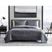 Vera Wang Charcoal Standard Cotton 210 TC Reversible 4 Piece Quilt Set Polyester/Polyfill/Cotton Sateen in Gray | Wayfair USHSA91192960